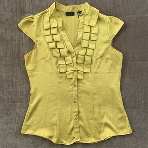 NY&Co Yellow Ruffles Blouse